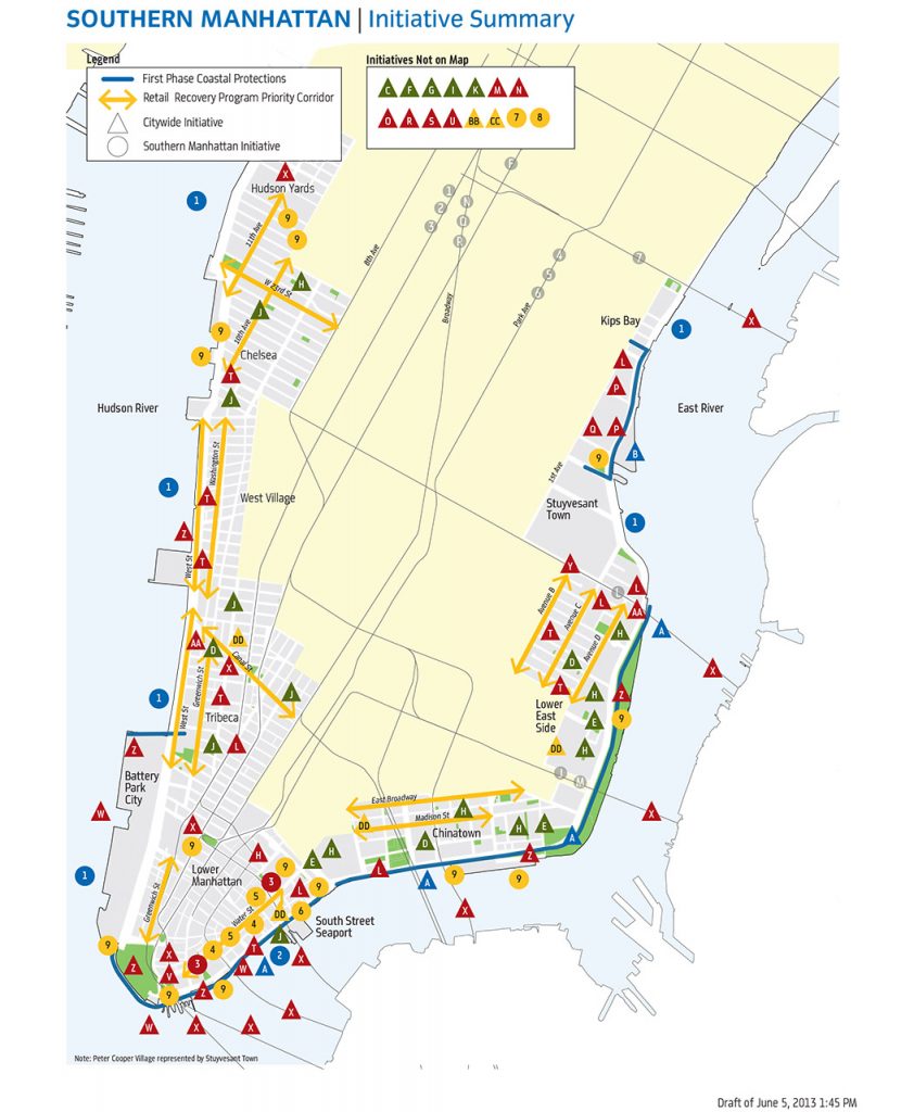 SIRR PlaNYC Map of Lower Manhattan